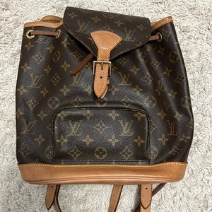 Authentic Louis Vuitton Monogram Montsouris MM Back Pack